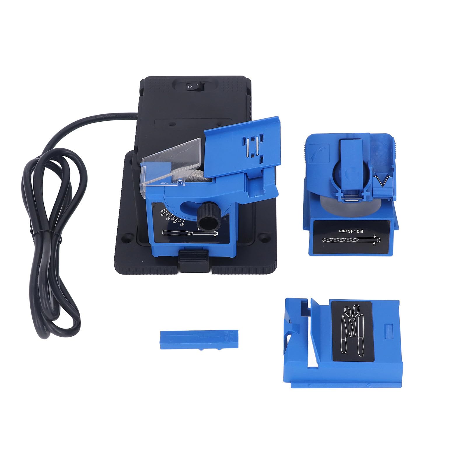 Ausla Afilador Multitarea, Estación de Afilado Universal de 65W, Máquina de Afilado Electrónica Multifuncional para Cuchillos, Brocas, Cinceles, Tijeras (EU enchufe 220V)