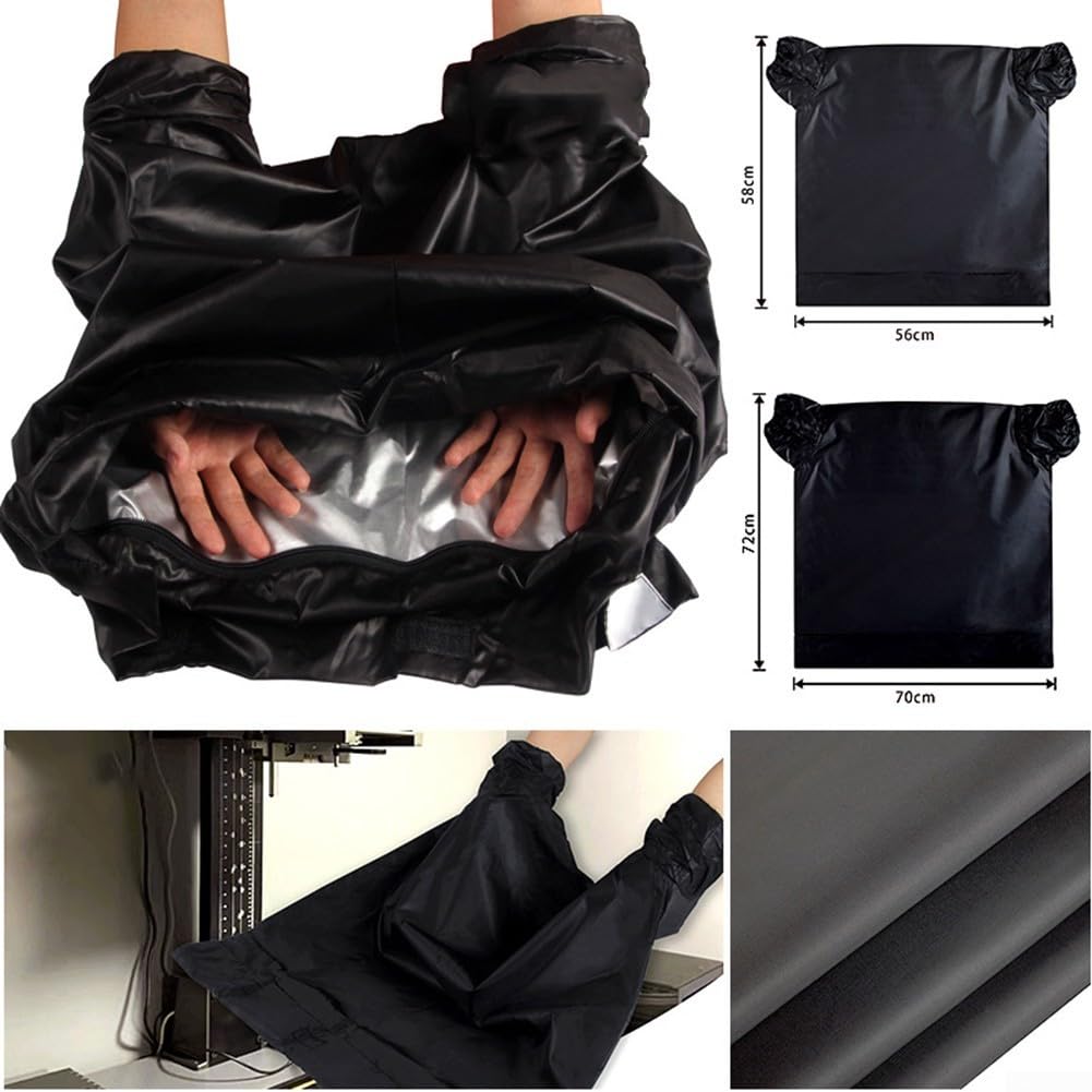 SPORTARC Darkroom Bag Borsa per il cambio pellicola, a doppio strato, per camera oscura portatile, per pellicola da 35 mm e 120 mm (nero, L)