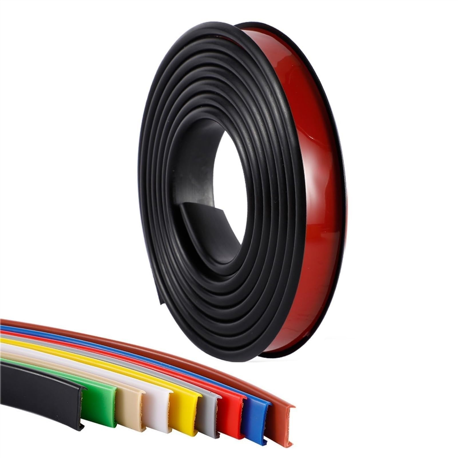 U-Shape Flexible Furniture Edge Banding, Flexible TPE U-Shape Self Adhesive Furniture Edge Banding 16.4ft Multicolor 9-40mm(Black,40mm)
