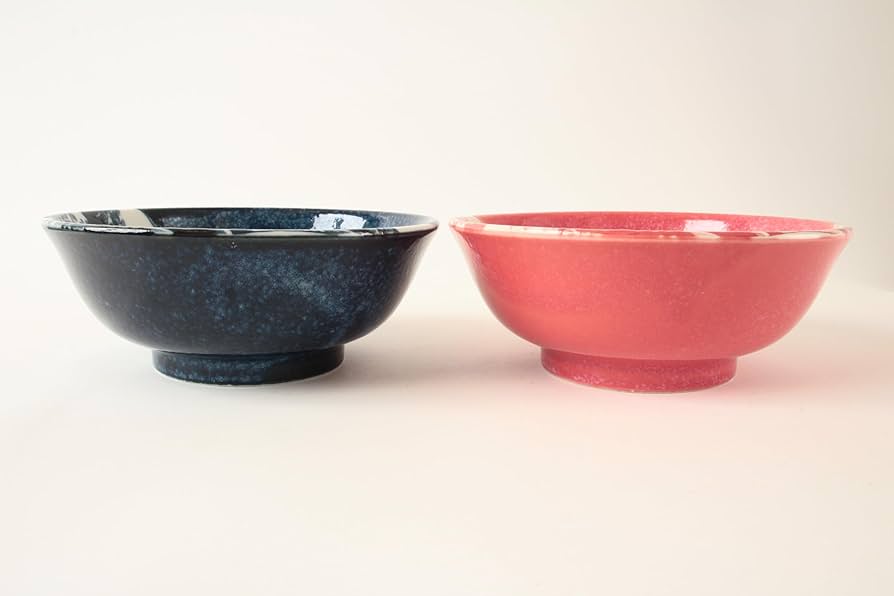 Amazon | 美濃焼 6.3寸ラーメン丼 2個セット 浮世絵 大波 富士山