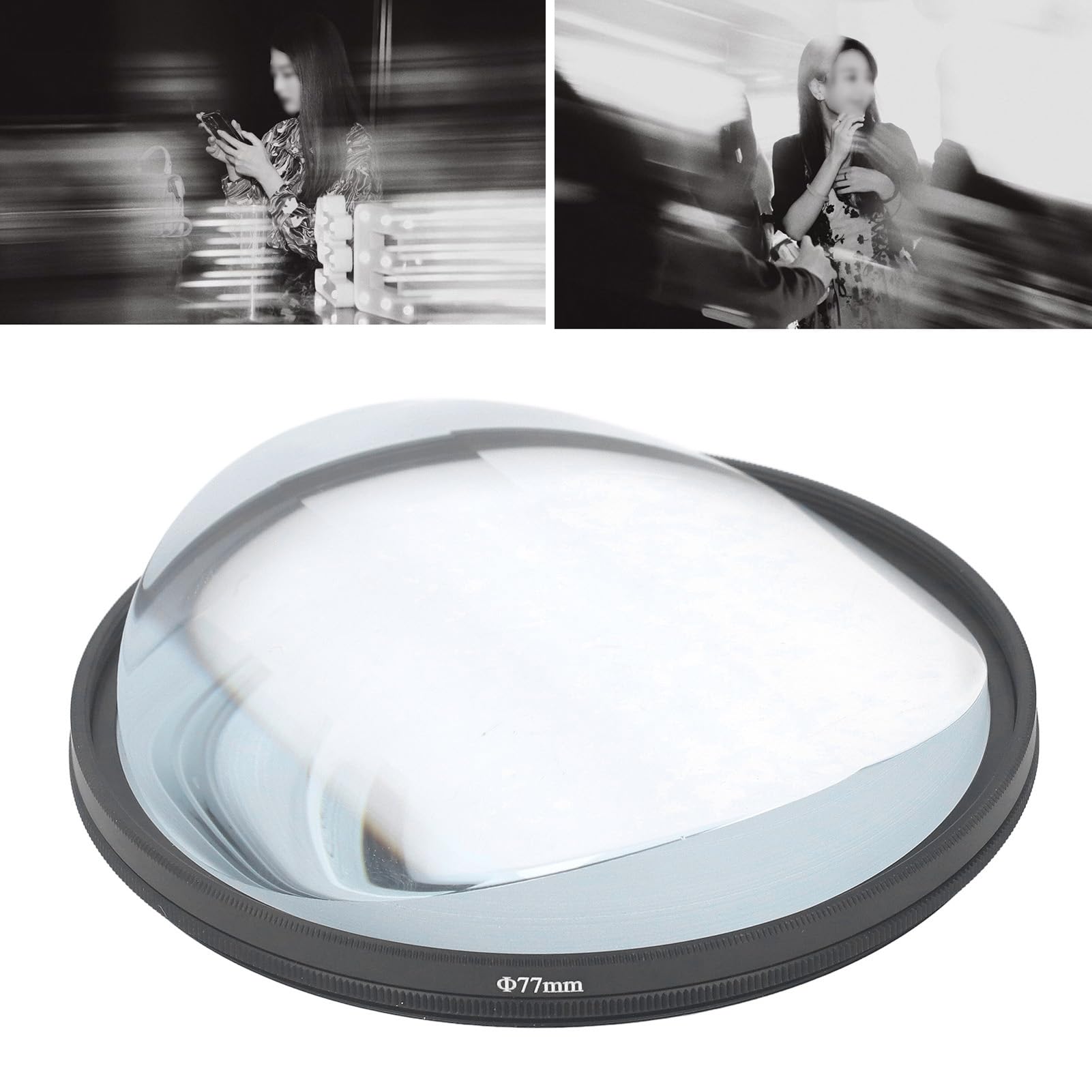 Voorgrond Bokeh Effect Filter, MRC Coating, Fractal Filter Optisch Glas Centerfield Motion Effect Prisma, Waterdicht Oliebestendig, Inclusief Adapter Ring, voor Micro SLR Camera