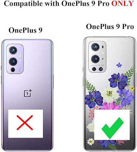Miniatura 8 de Unov Funda compatible con OnePlus 9 Pro 5G transparente con diseño de TPU suave, absorción de golpes, diseño delgado en relieve, funda protectora