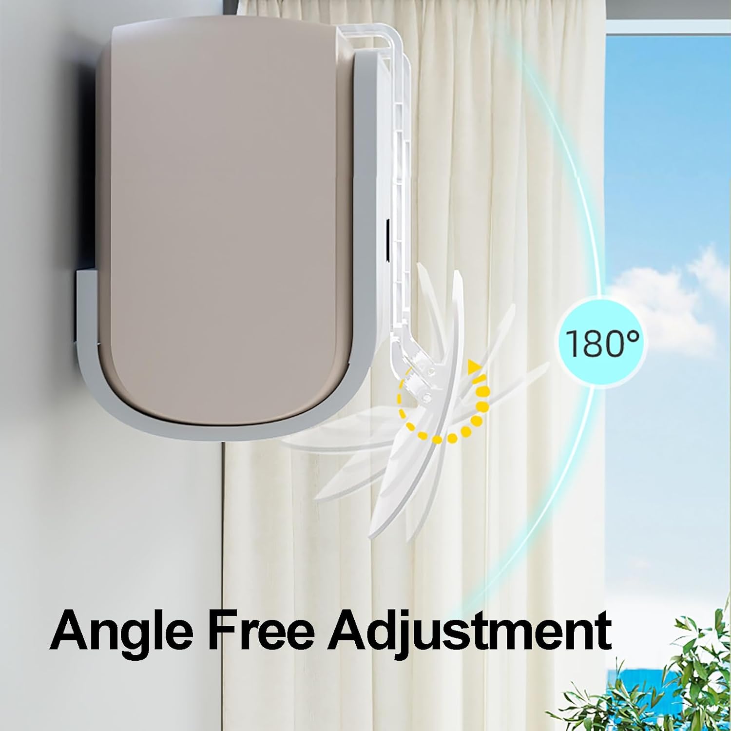 Air Conditioner Deflector Air Vent Deflector for Split Wall-Mounted AC Vent Hanging Angle Adjustable Prevent Direct Blowing(White)