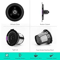 Vista 7 de K Cups reutilizables, paquete de 4 cápsulas de café reutilizables con cuchara de café, filtros de café recargables K Cups con malla de acero