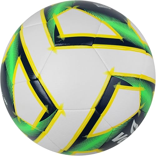 Miniatura 5 de Voit Balón de fútbol No. 5 Liga MX Clausura 2023, blanco/amarillo/verde: para jugadores aficionados apasionados, construido con tecnología híbrida