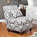 Homepop Home Decor | Upholstered Large Armless Accent Chair | Accent Chairs for Living Room & Bedroom | Decorative Home Furniture (Blue Slate)