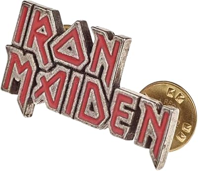 Iron Maiden Lapel Badge Enamelled Classic Band Logo Official Alchemy Silver Size One Size