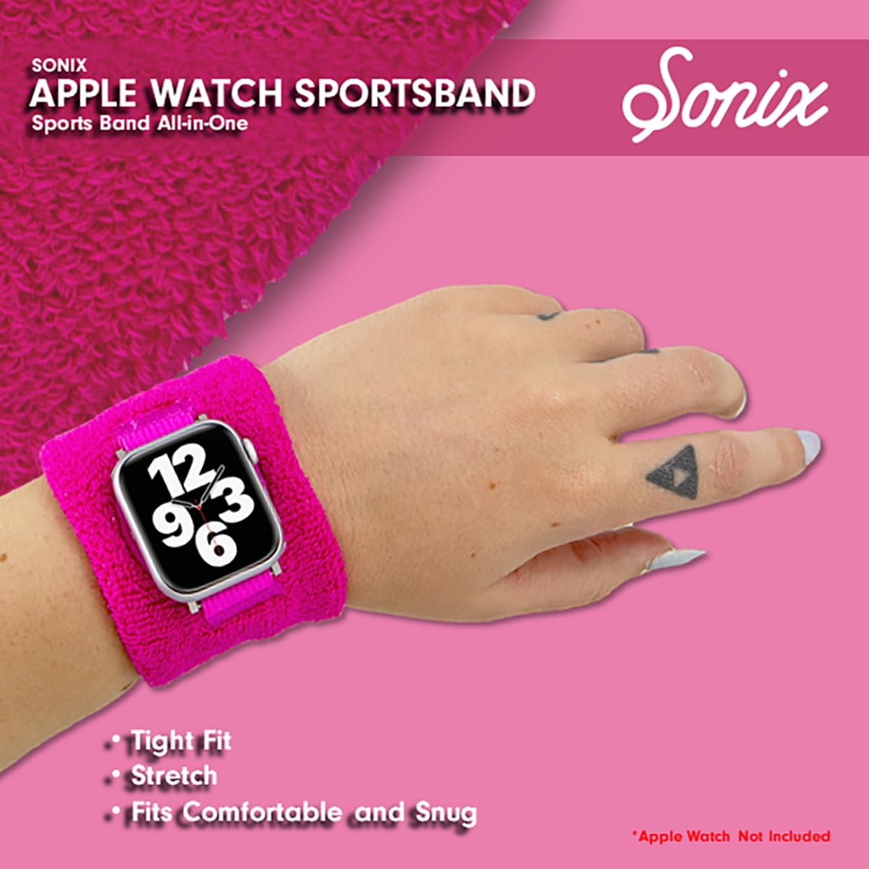 Amazon.co.jp: Sonix | Apple Watch用スポーツウォッチバンド | スウェットバンドスタイル ウォッチバンド スポーツ  トレーニング アクティビティ用 | グリーン/ホワイトストライプ : 家電＆カメラ