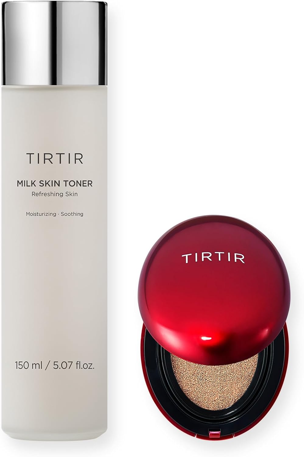 TIRTIR Milk Skin Toner 5.07 fl.oz. + Mask Fit Red Cushion #23N Sand