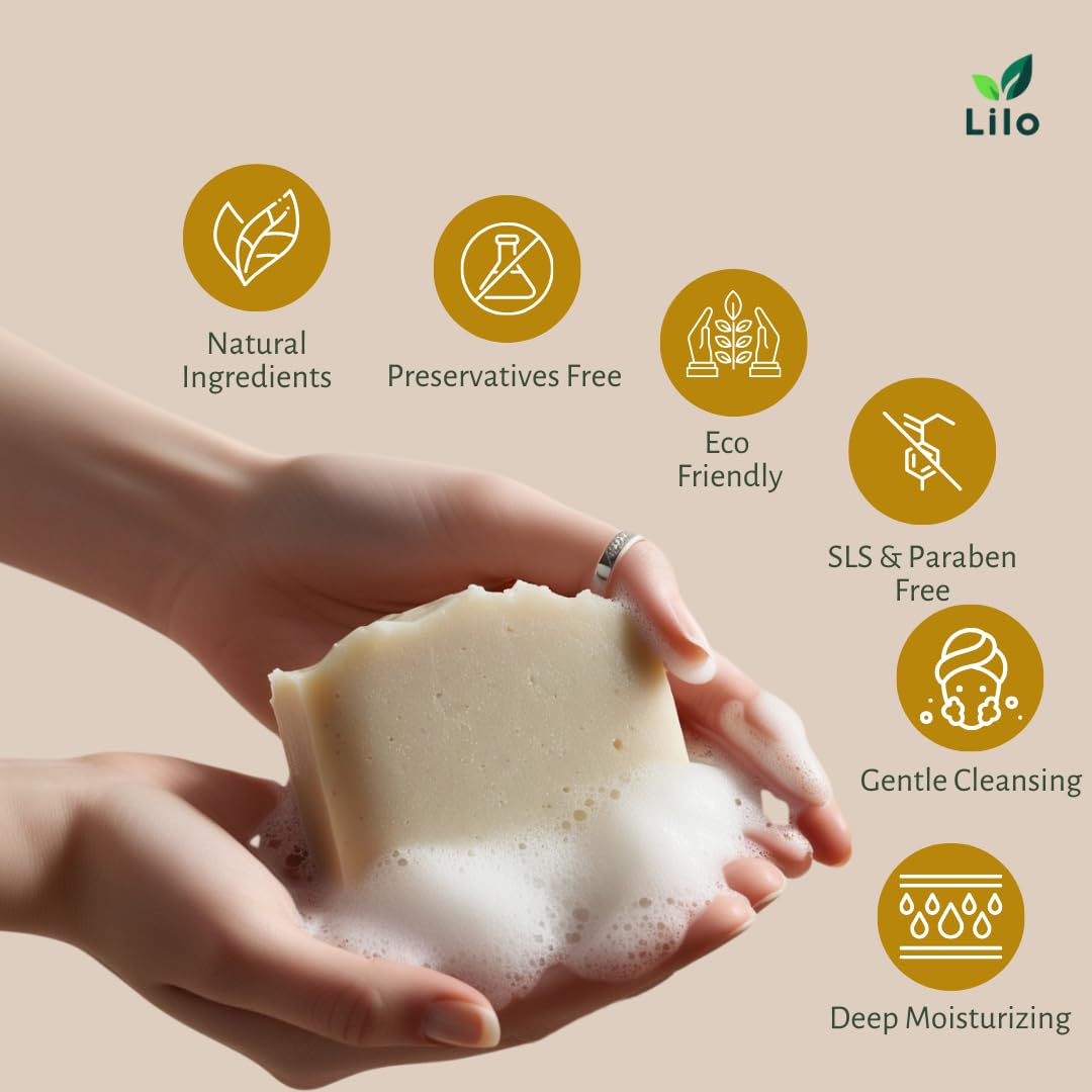Rosemary Shampoo Bar for Dandruff Relief and Hair Fall Control | With Apple Cider Vinegar, Neem | Deeply Moisturizes and Soothes Itchy Scalp | Cold-Processed | 115g | Pack of 1 - Image 4 thumbnail