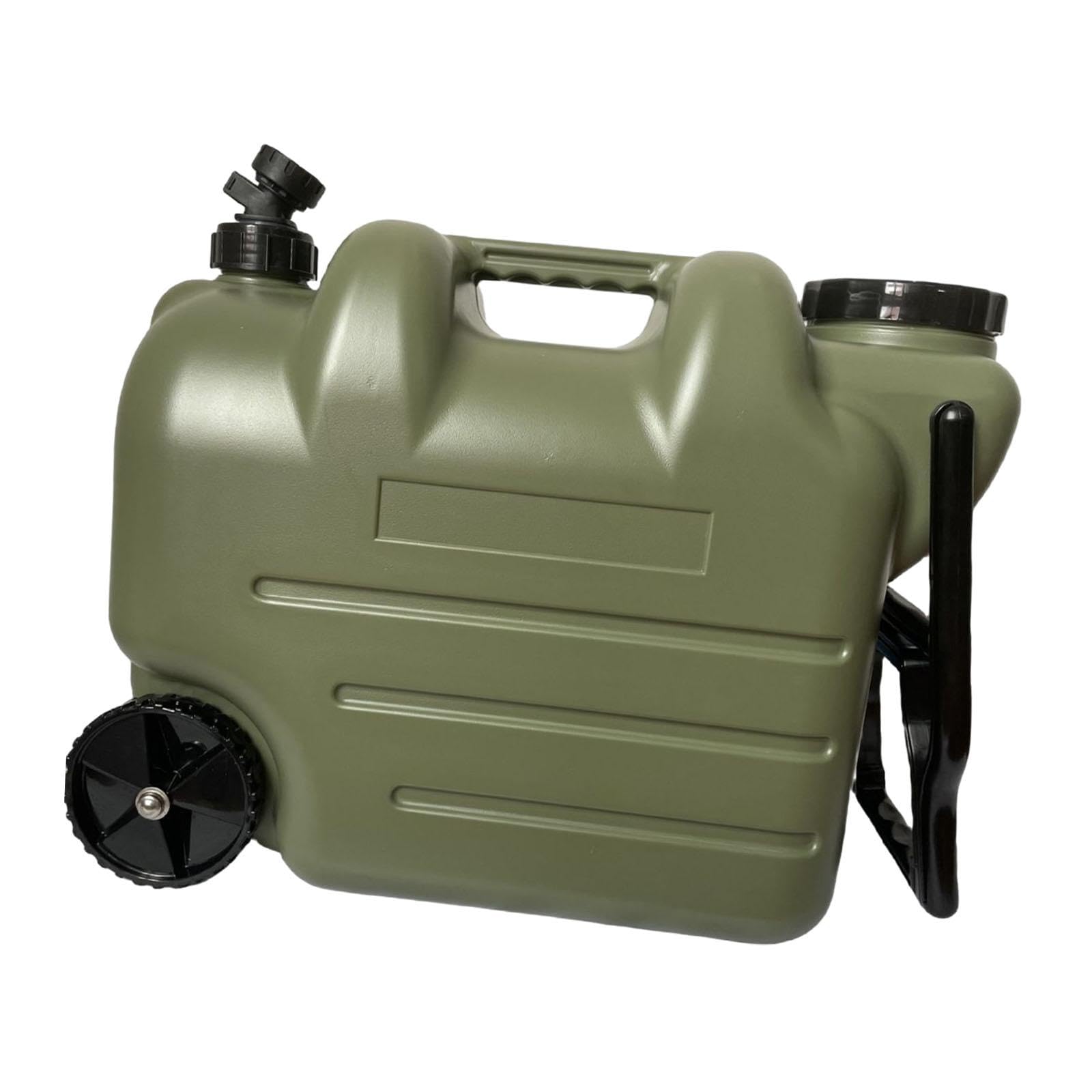 Bidón de Agua para Actividades al Aire Libre, dispensador de líquidos, con asa y Cubo, Ideal para Barbacoa y Senderismo