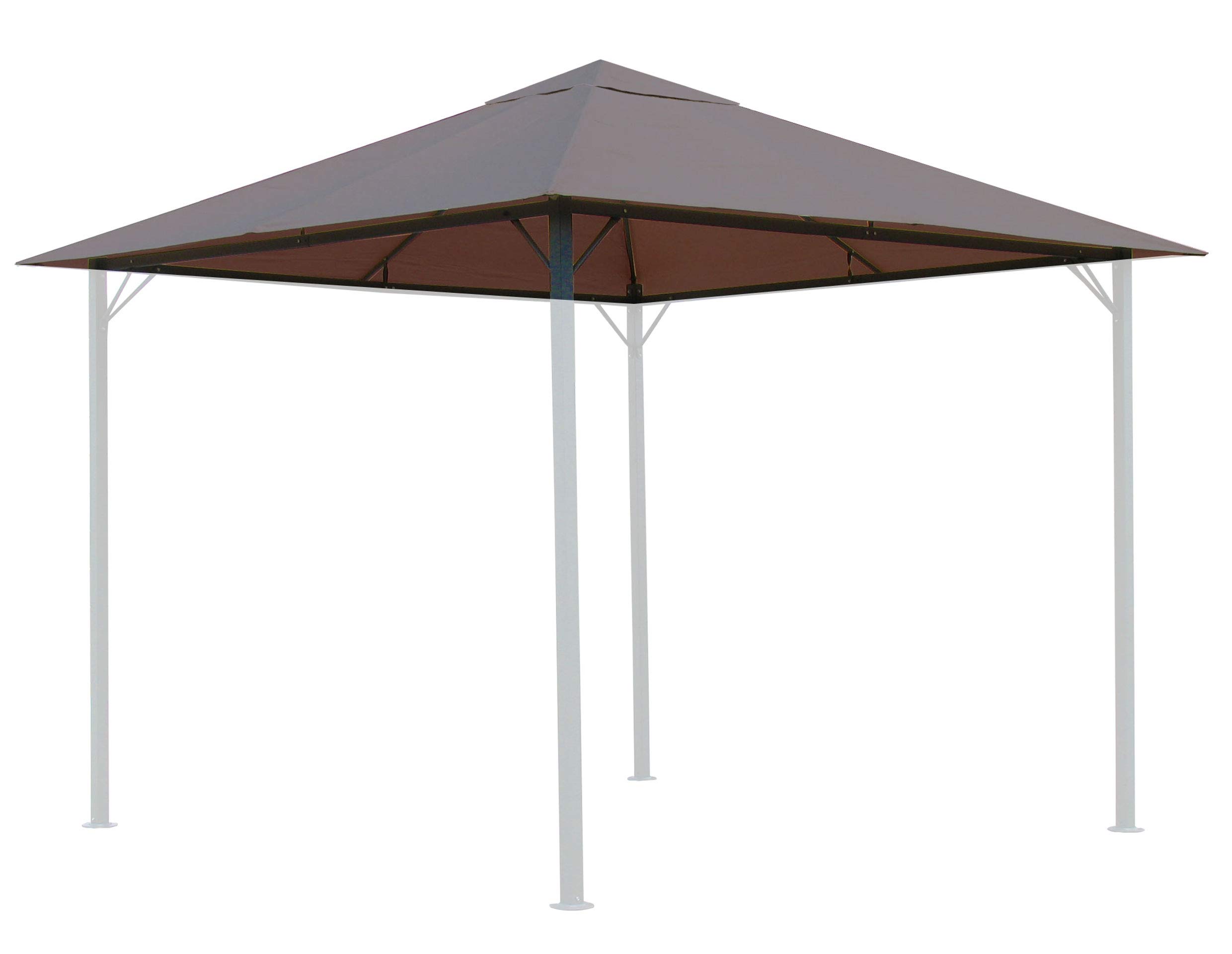 QUICK STAR Ersatzdach 3x3m Gartenpavillon Nizza Taupe Pavillon Partyzelt Bezug Plane