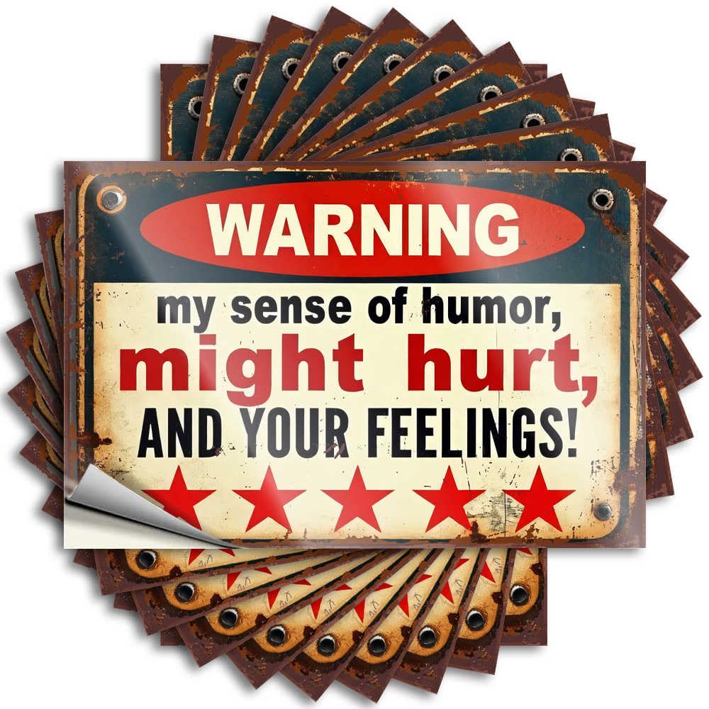Coastal, Bumper Bumper Warning: My Sense of Humor Might Hurt, Including Yours! | Gamers Funky Room Decor(6X9CM)