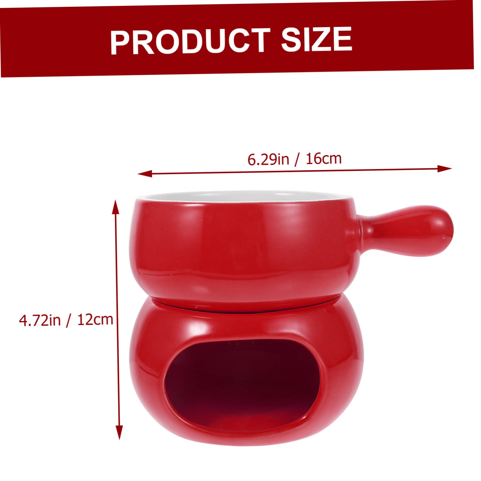 Unomor Home Hot Pot Fondue Pot Cheese Melting Pot Chocolate Fondue Ceramic Butter Warmer Pot