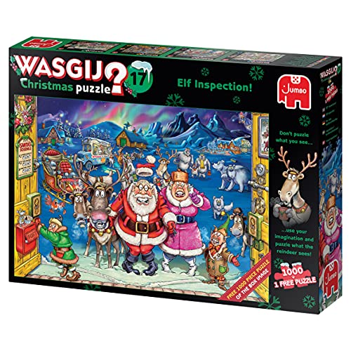 Jumbo Spiele Wasgij Christmas 17 Elf Inspection - Puzzle 2x1000 Teile – Ansicht 3