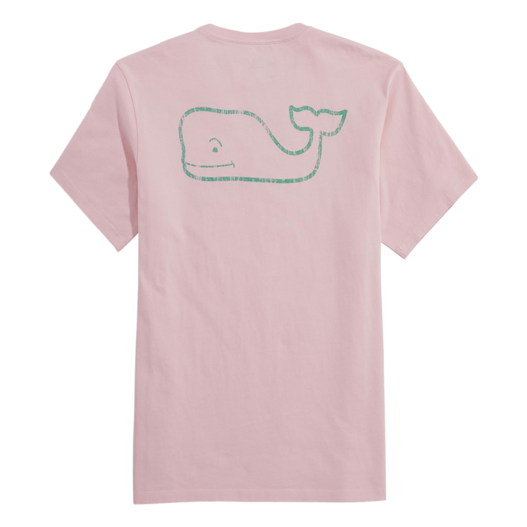 Vineyard Vines Men's Vintage Whale Short-Sleeve Pocket Tee, Flamingo, XX-Large, Black, XXL