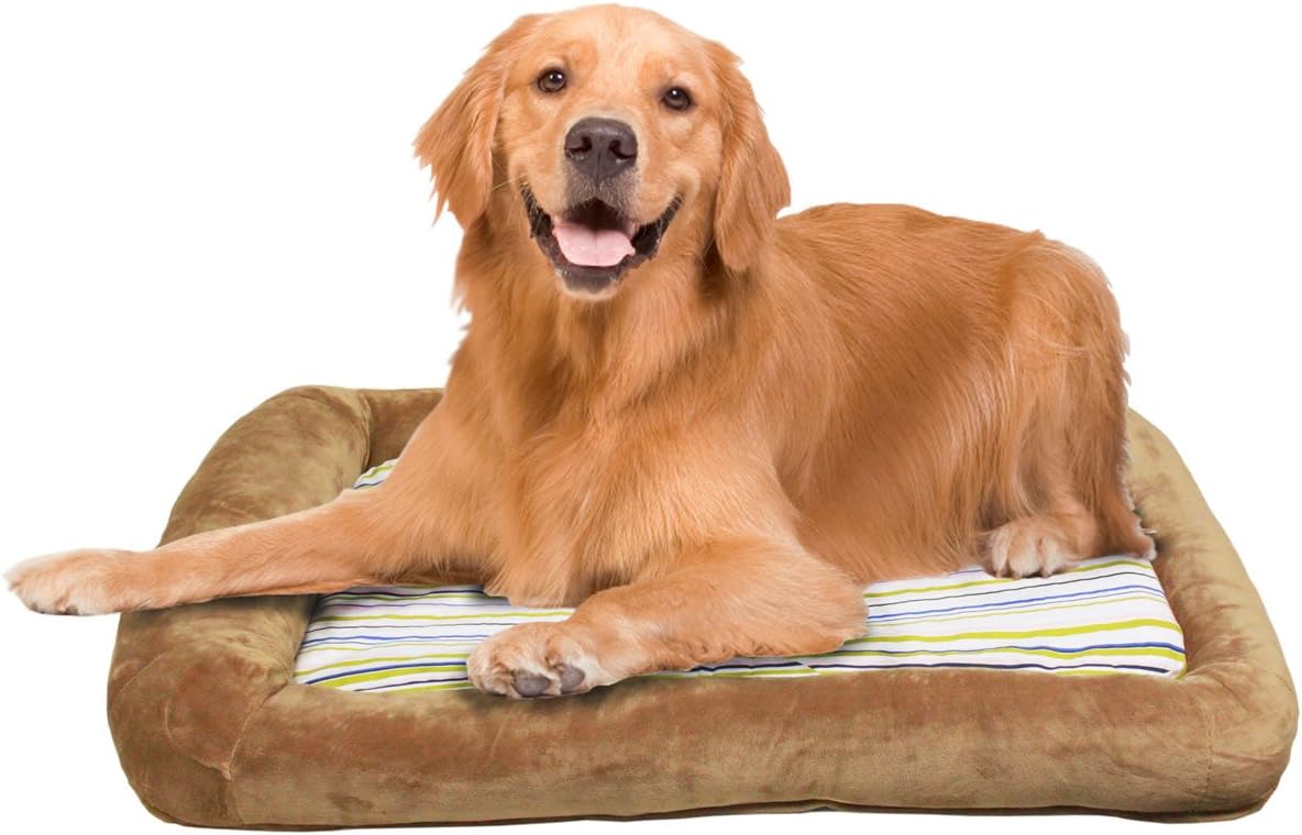 Teafco Otto Memory Foam Bed with Heat Relief Padding, Latte, Large