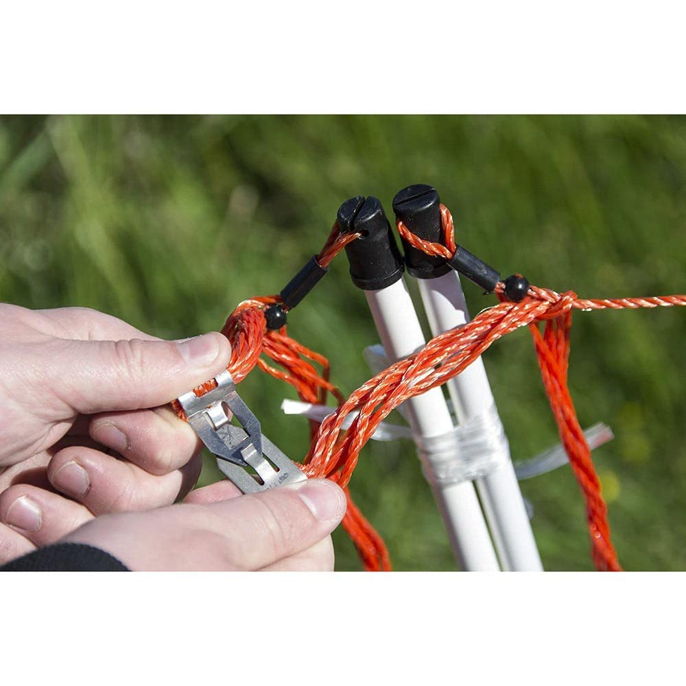 horizont Filet pour moutons avec double pointe, clôture pour moutons, longueur 50m, hauteur 90cm, orange, filet électronique, clôture de pâturage pour moutons, clôture électrique, clôture pour chèvres