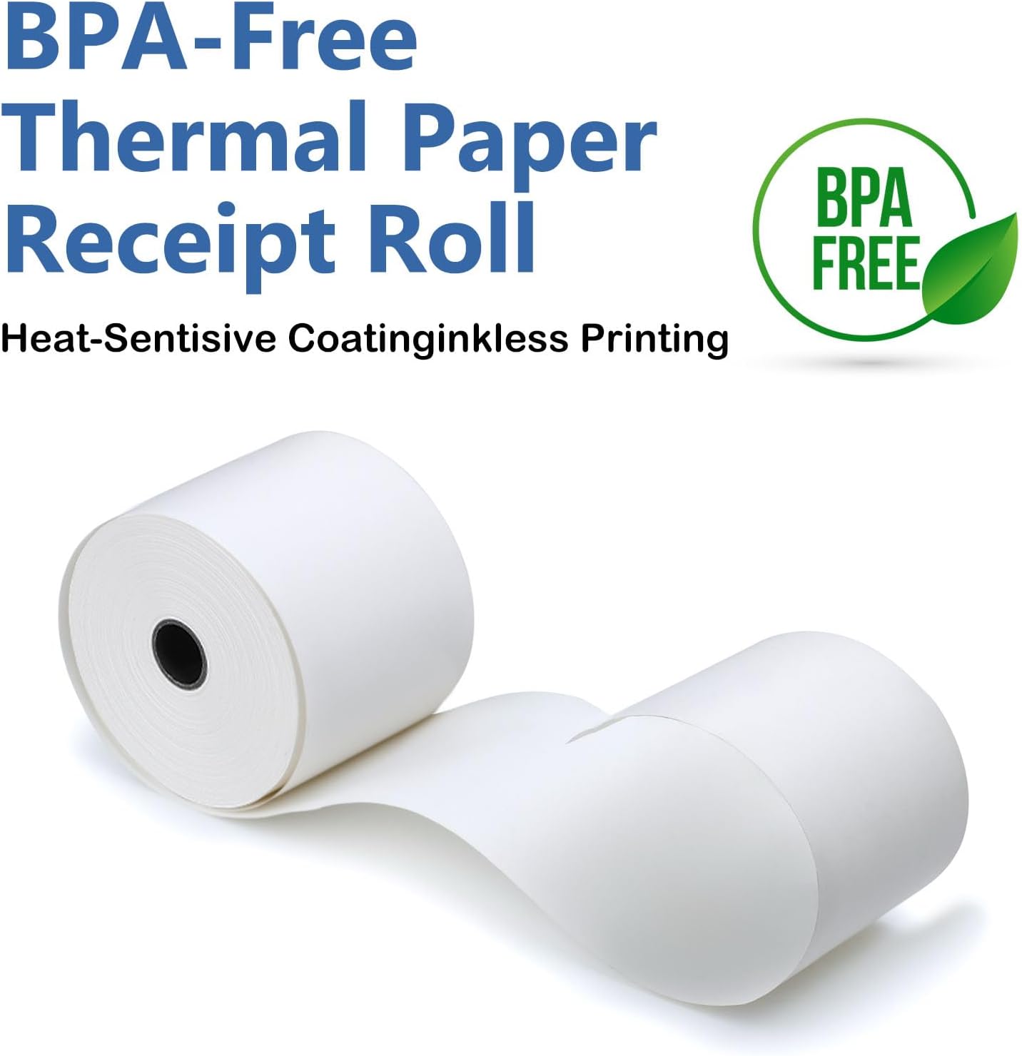 (12 Rolls) 2 5/16" x 400' Thermal Paper Receipt Rolls, Pay At The Pump Gas Station Verifone Rolls for Gas Pump Paper Rolls BPA Free image 4