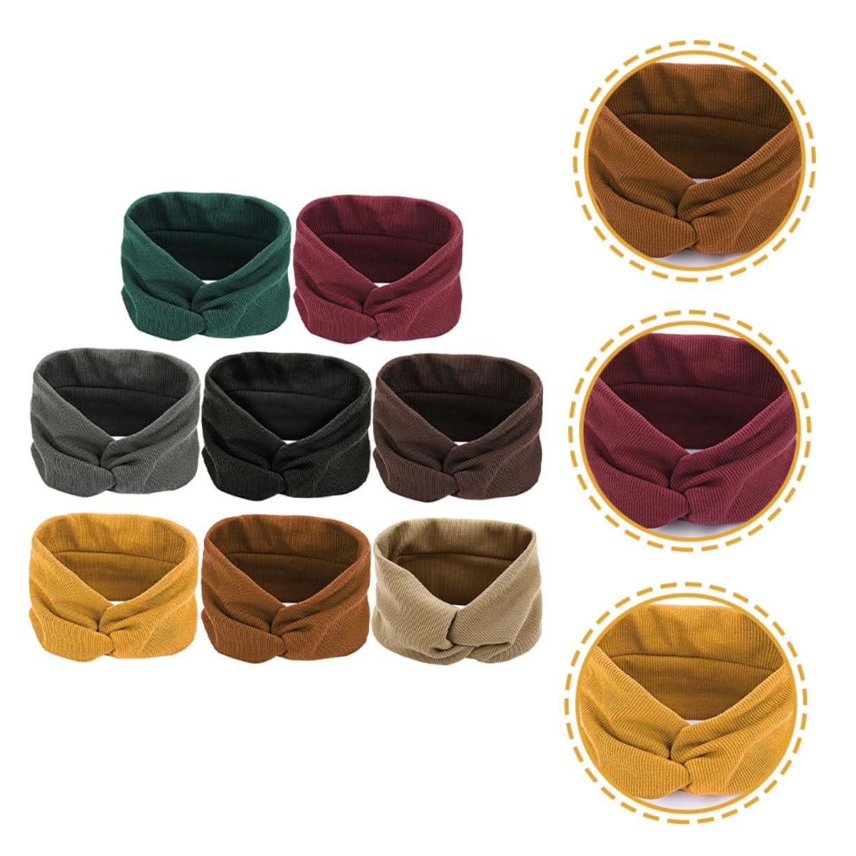 Healeved 16pièces Bandeaux Élastiques Multi-fonctions Pour Sport Et Yoga Lot De Tissus Doux