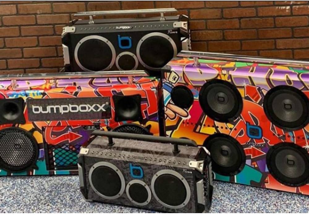 Bumpboxx Bluetooth Boombox Flare8 Black Graffiti BBG | Retro