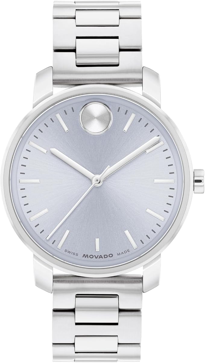 Bold Women's Swiss Quartz Watch, Stainless Steel Bracelet Modern, Elegant Timepiece - Gift for Her 34mm
