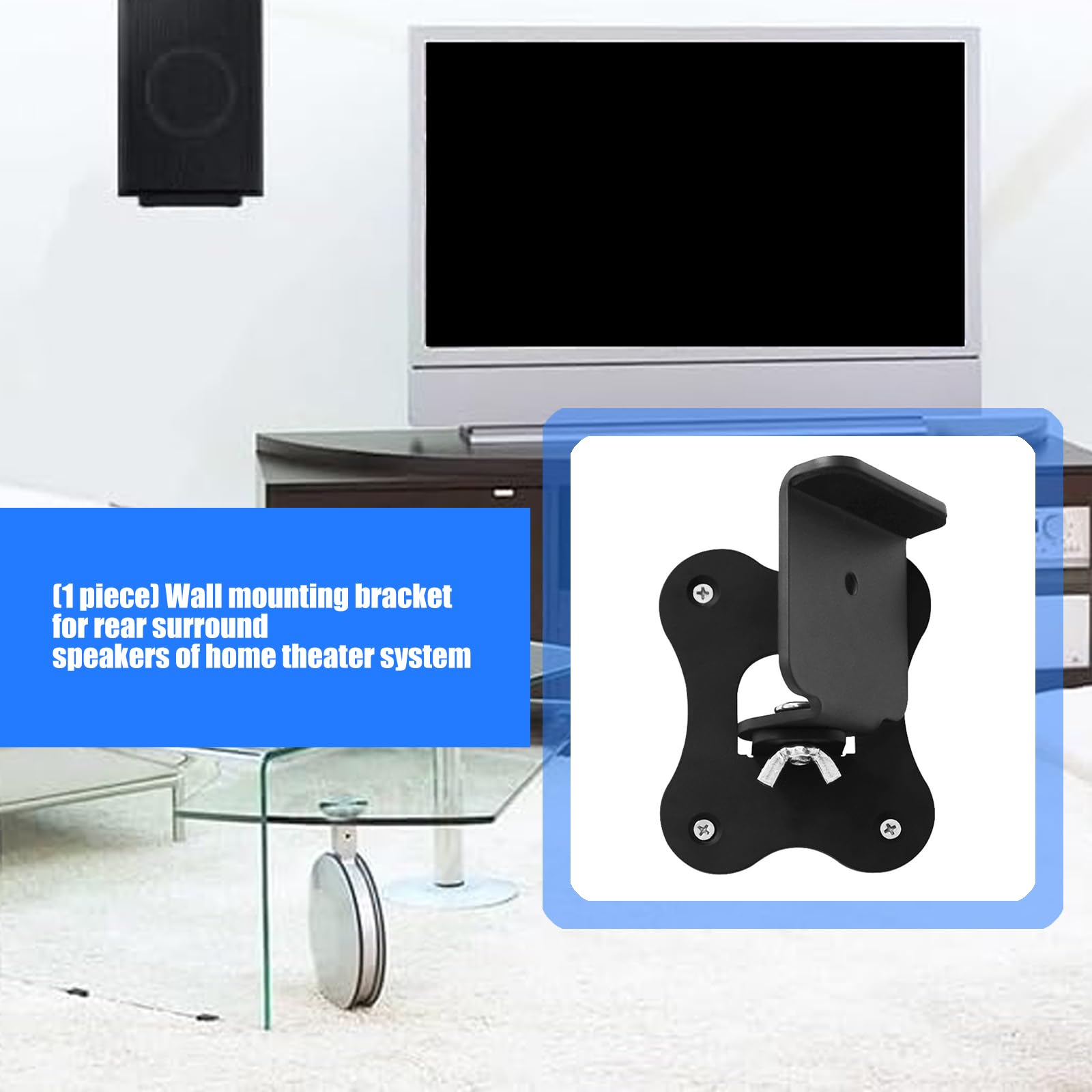 Supporto da parete per altoparlanti in metallo con sistemi di gestione dei cavi per sistemi audio surround home theater HWQ990F universali per altoparlanti staffa di montaggio a parete