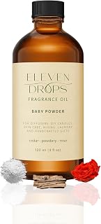 Baby Powder Fragrance Oil | Cedar, Powdery & Rose Notes | Long Lasting Scent Reed Diffuser Oil for Home, Office, Hotel, Spa, Car & Linen Spray | Pet Friendly IFRA Compliant, 4 oz