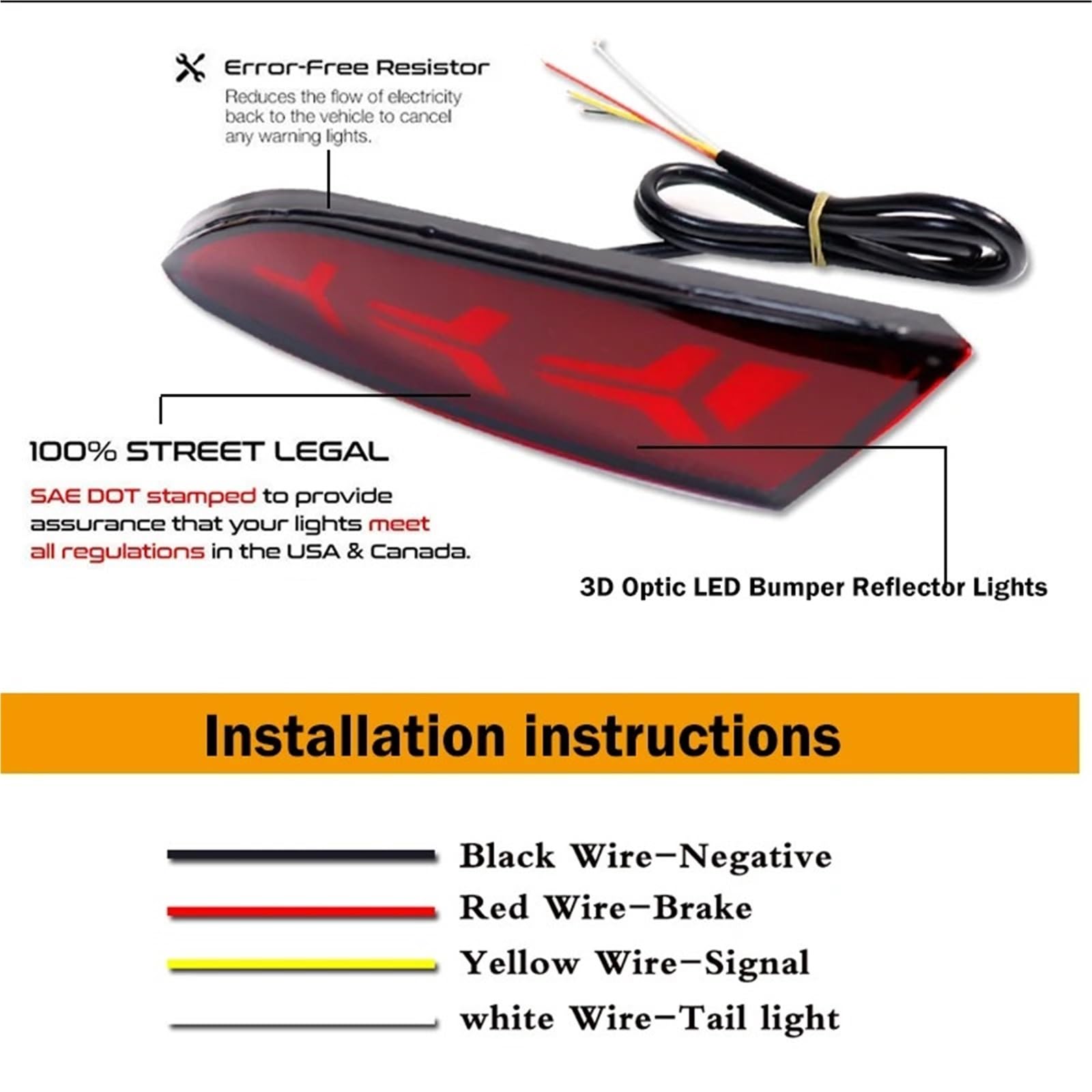 Lampa tylna zespolona 2 szt. Tylny zderzak odblaskowy światło pasuje do Ford Focus 3 2012 2013 2014 12V tylny hamulec stop kierunkowskaz ostrzeżenie przeciwmgielne(Black)