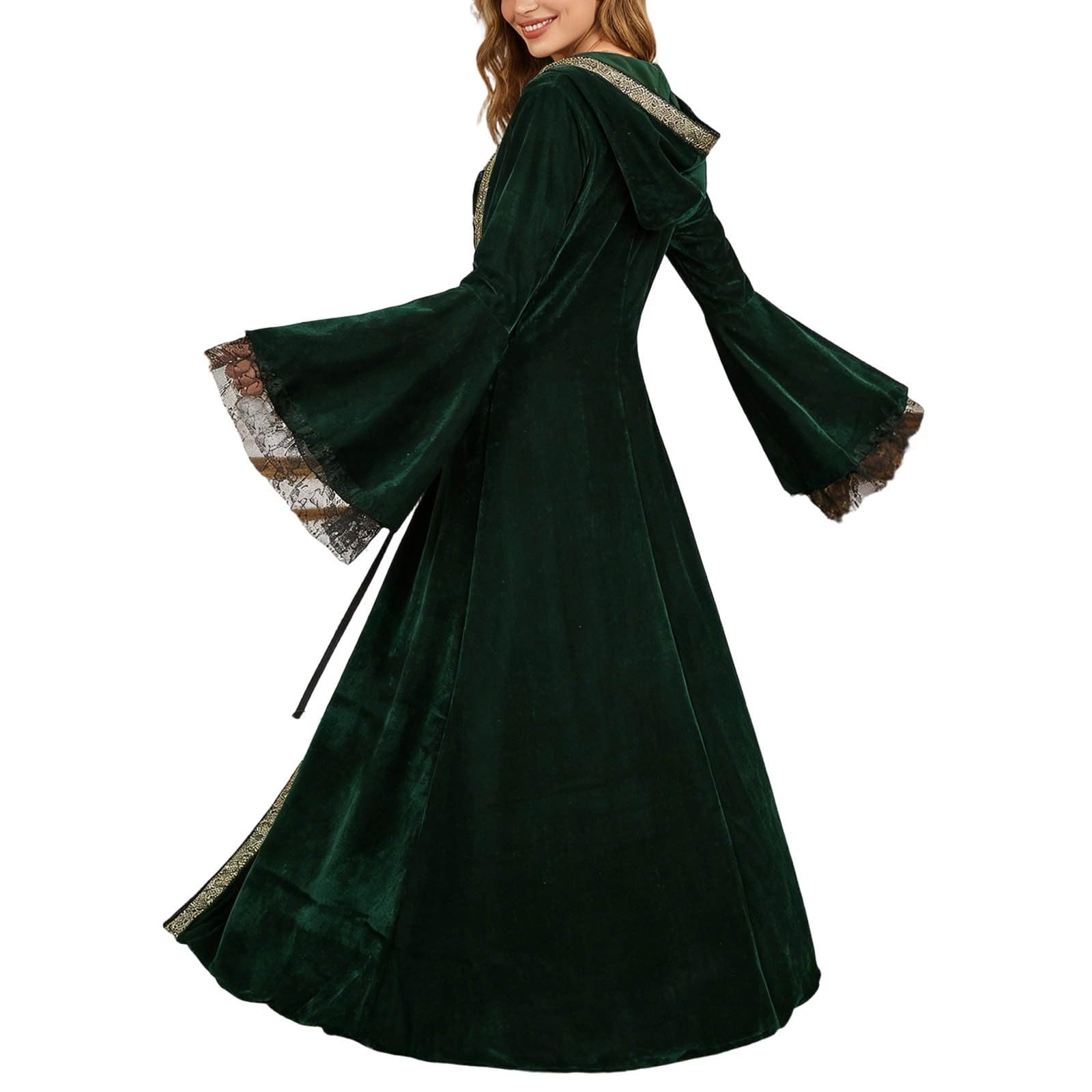 Elegante abito medievale per giochi di ruolo storici e cosplay