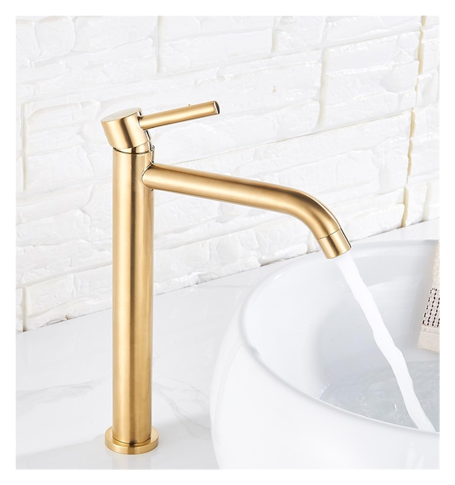 Robinet mitigeur eau chaude et froide surélevé pour lavabo de salle de bain
