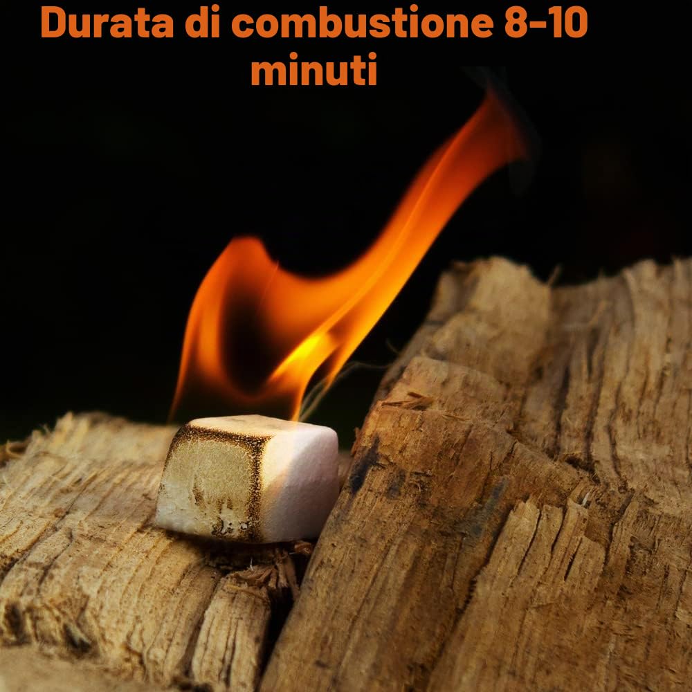 Accandifuoco Cubetti Camino Barbecue Fiama BBQ 48x Flash, Quantità:24 pacchetti = 1152 cubi