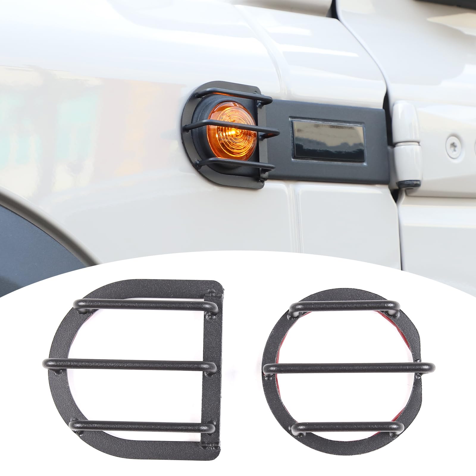 Copertura per parafango laterale per auto, in acciaio al carbonio, per indicatori di direzione, decorazione compatibile con Ineos Grenadier 2020-2024, accessori esterni
