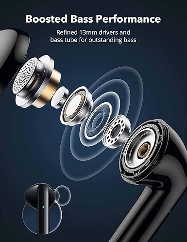 Miniatura 5 de Easy-Take Auriculares inalámbricos Bluetooth 5.0 con ciclo de reproducción de 30 horas con micrófono integrado IPX6 impermeable con estuche de carga