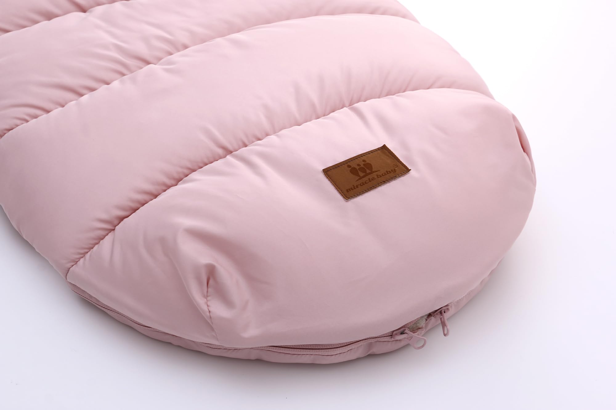 Miracle Baby Sacco Nanna Invernale per Passeggino, Sacco a Pelo Riscaldante con Copertura Impermeabile Antivento Antifreddo Staccabile, Ispessito e Velluto, Staccabile, Rosa