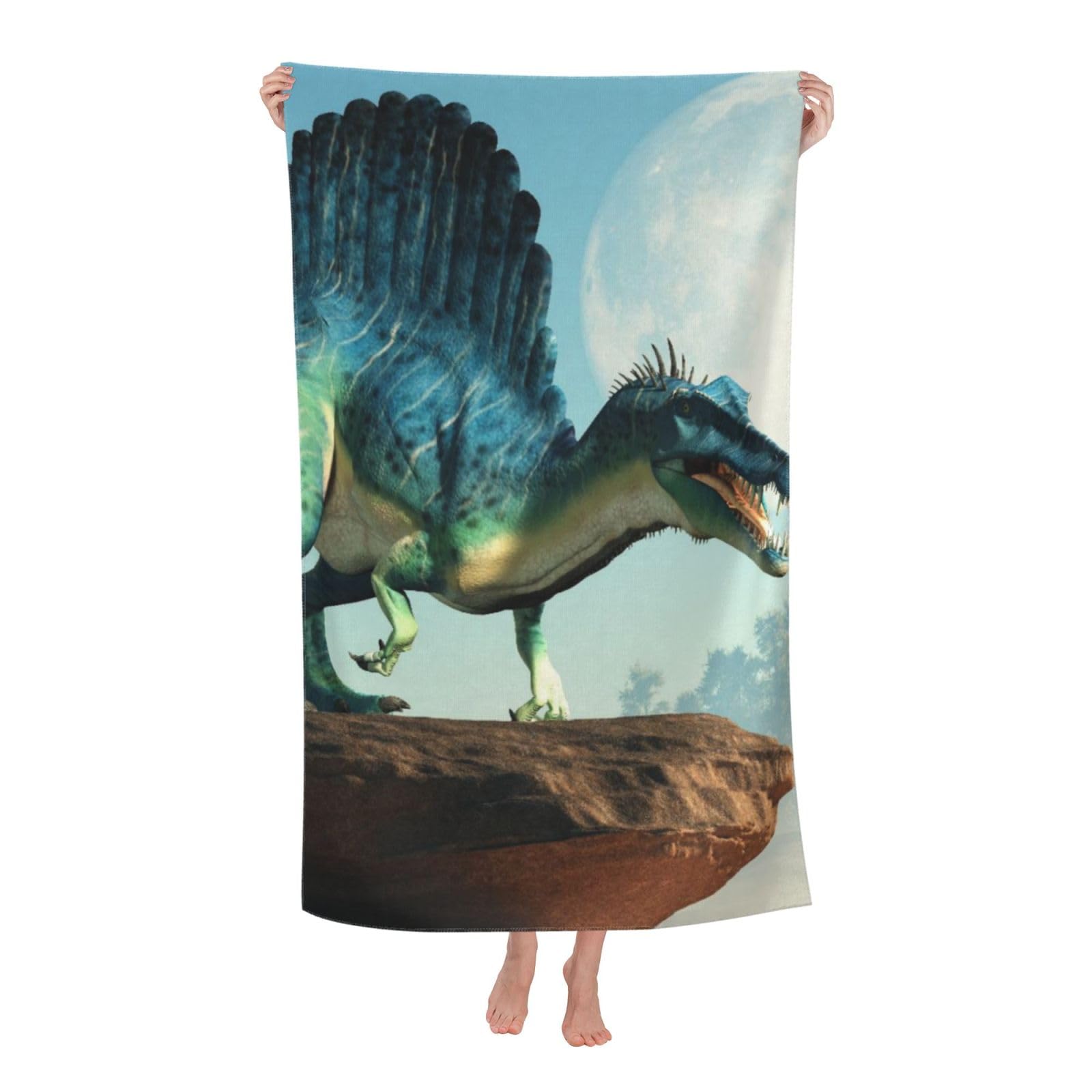 LSRCPD Beach Towel Spinosaurus Microfiber Beach Towels Blanket Oversized Tropical Big Extra Large XL Pool Towels Quick Dry Sandproof for Women Girls Kids