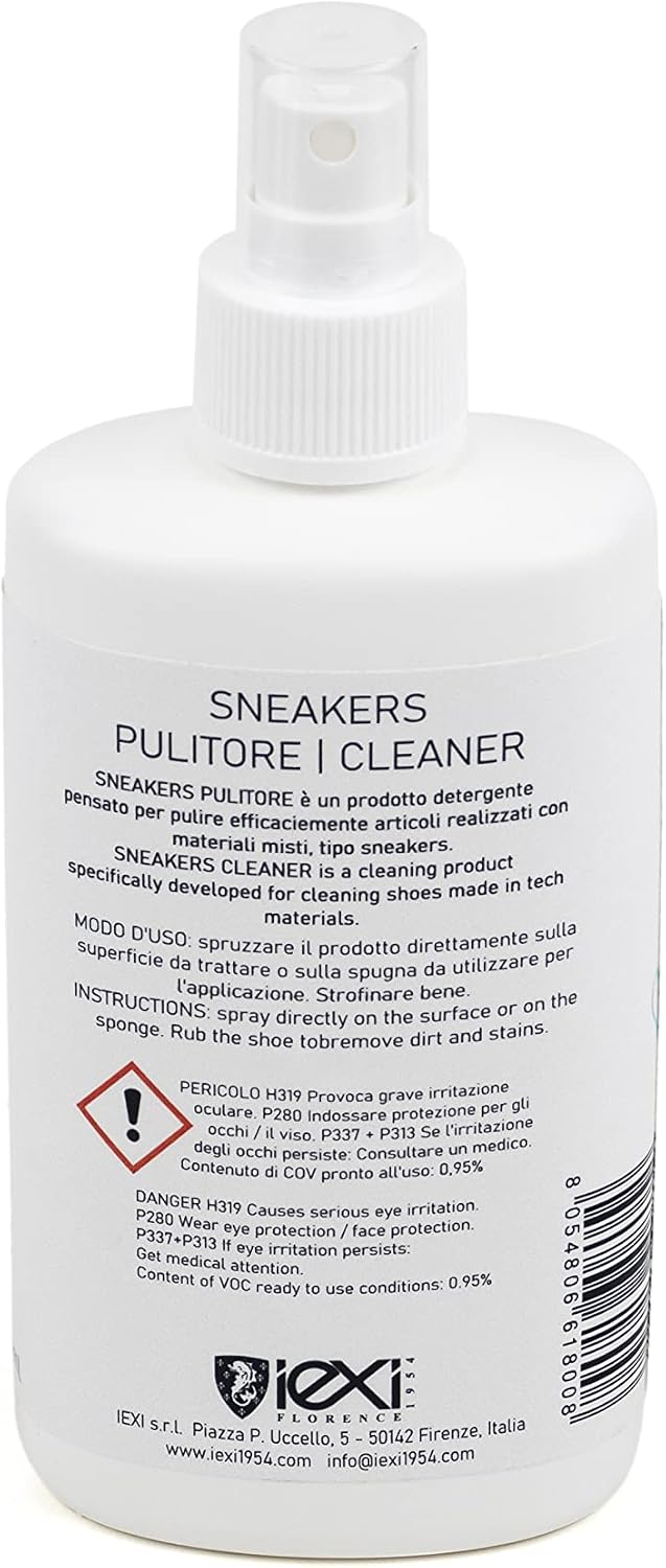 Shoe Cleaner – Stain Remover & Dirth Eliminator – Canvas Textiles & Tech Materials – 6.76 Fl/Oz Italy