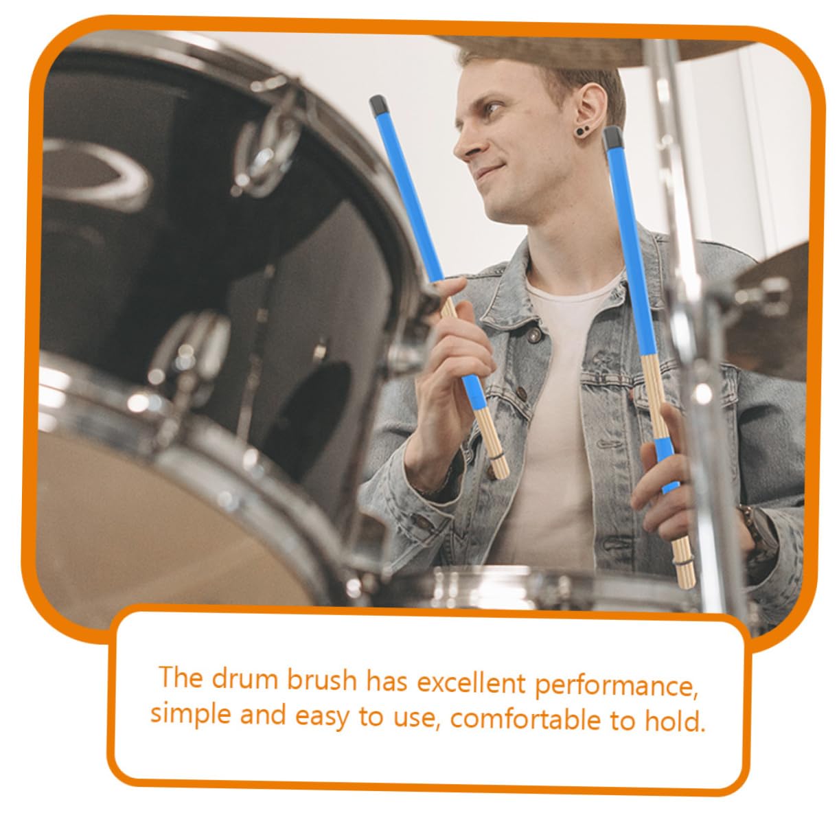 Holibanna 3 Pairs Professional Drum Brushes for Drummers Lightweight and Portable Percussion Accessories for Beginners Comfortable Grip