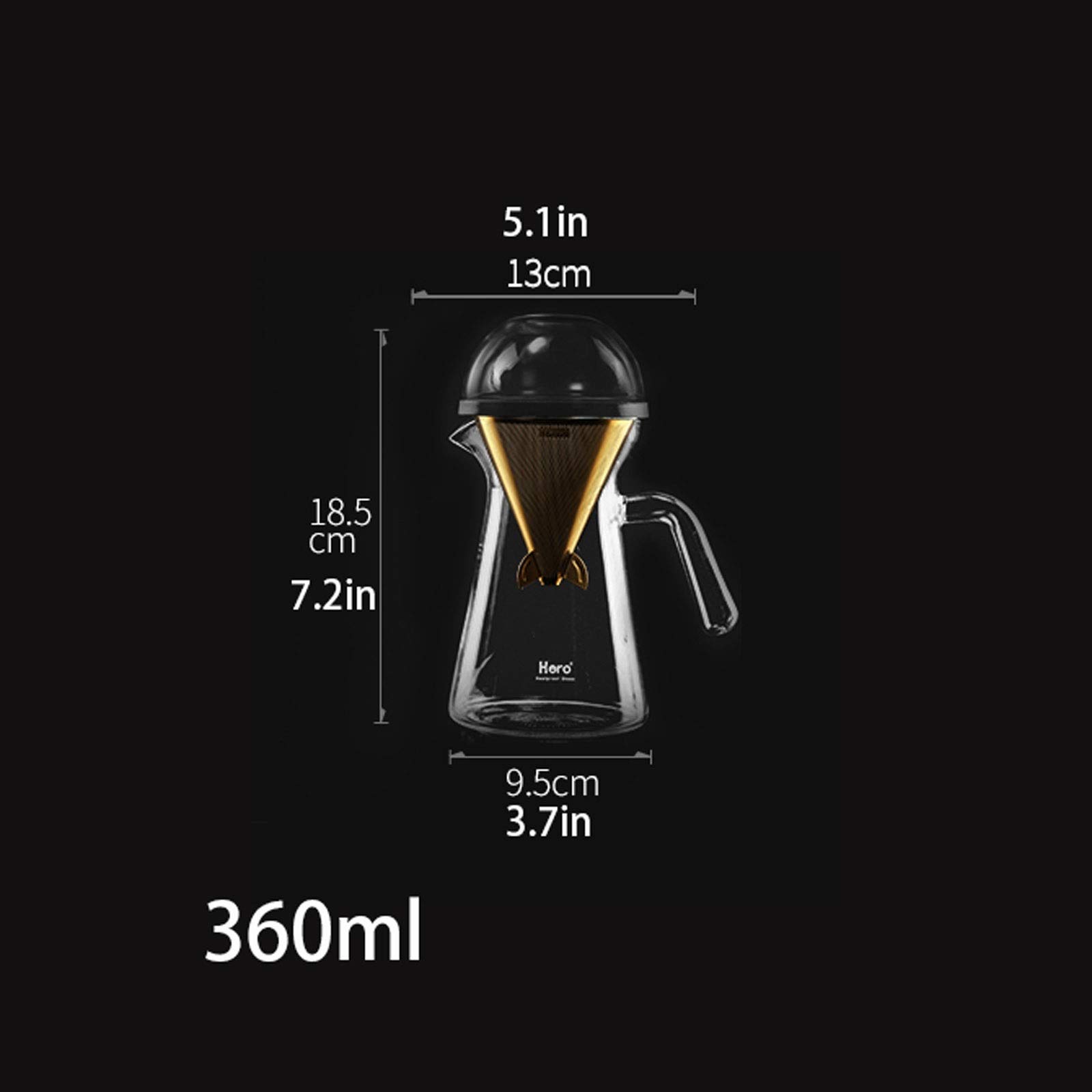 Dzbanek do kawy ręcznie używany zestaw garnków do kawy, filiżanka filtrująca, garnek do kawy, dzbanek ze stali nierdzewnej, 360 ml, zaparzacz do kawy (kolor: biały)