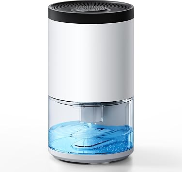 Jonwall Dehumidifier for Home, Portable Mini Dehumidifiers 1000ml Electric Dehumidifier with Auto Shut Off & 7 Colorful LED Light, Quiet Small Dehumidifiers for Bedroom Bathroom Wardrobe Closet RV