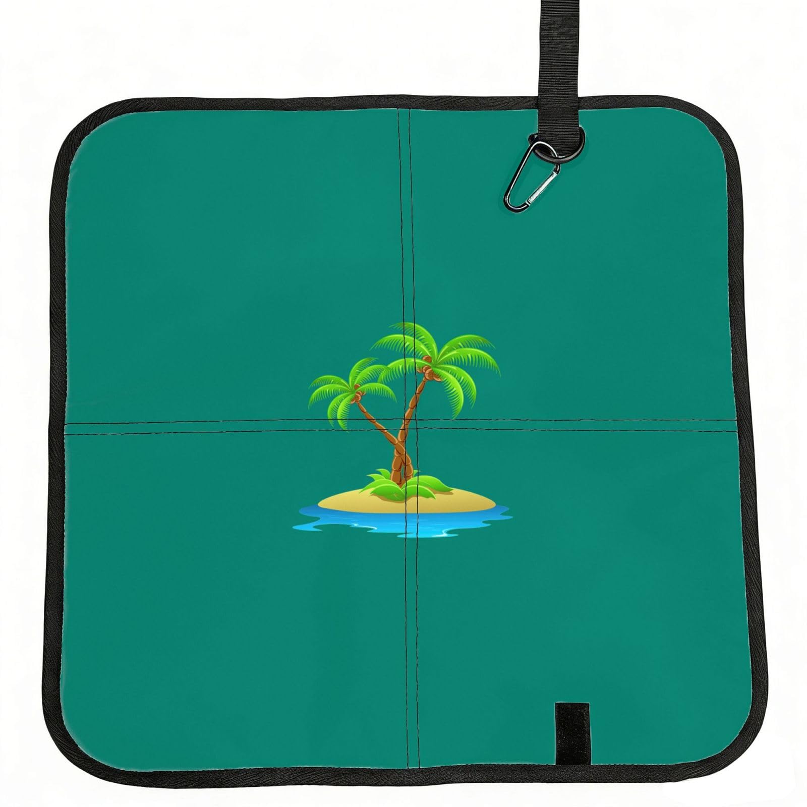 NImongt 3d Palm Tree Print Portable Chair Pad Foldable Seat Cushion Outdoor Seating Office Picnic Camping