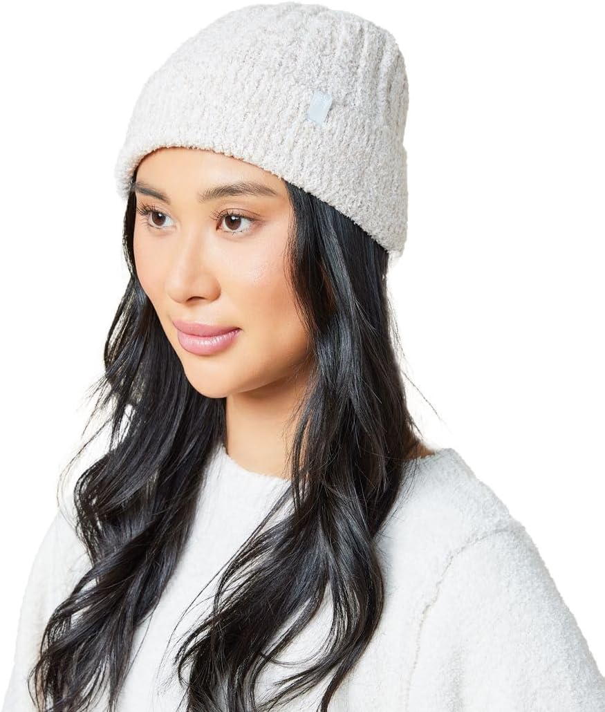 Softies Chunky Rib Marshmallow Beanie for Women Ultra Soft Cuffed Winter Hat with Cozy Stretch Rib Knit