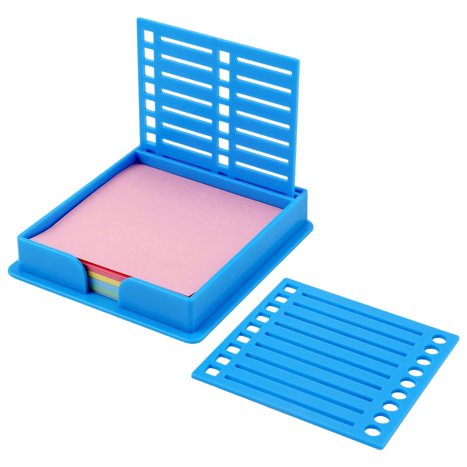 Kalttoy Sticky Note Holder with Multipurpose Dispenser and Stencil Templates for Supplies Daily Use Note Holder