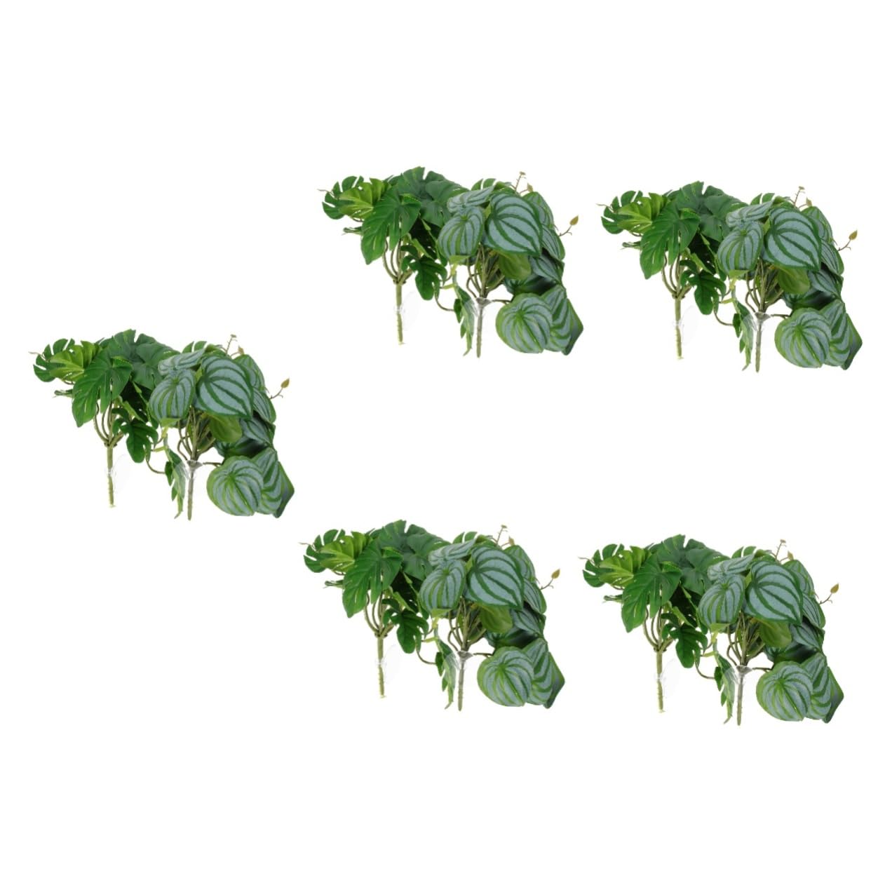BESPORTBLE 10piezas Decoración De Terrario para Reptiles De Artificiales Simuladas para Acuarios y Terrarios Plantas Ornamentales Lifelike para Hábitats De Reptiles y Peceras
