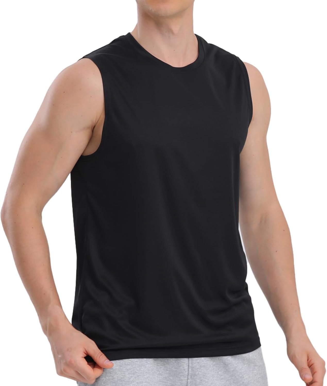 Mens Tank Tops 5 Pack,Gym Sleeveless Shirts Fitness Muscle T-Shirts Workout Gym Tank Top - Image 2