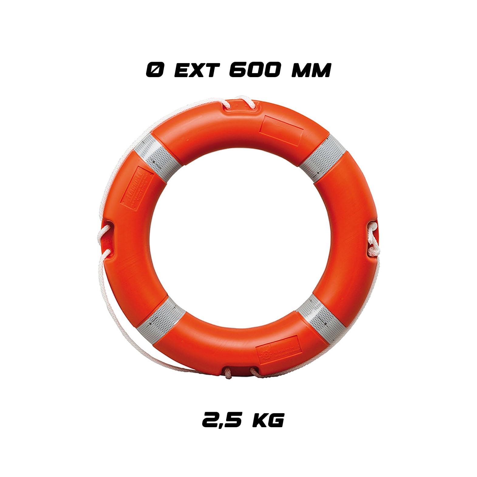 Kit Salvagente Anulare con Copri Salvagente in Tessuto per Barca e Gommone Omologato e Obbligatorio