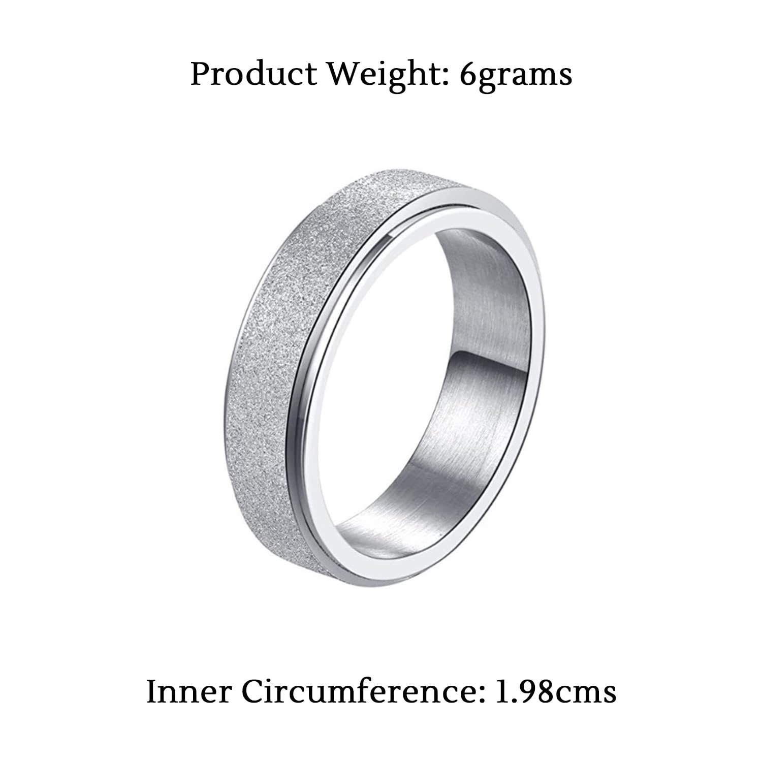 Stainless Steel Spinner Revolving Finger Ring, Stylish Accessory