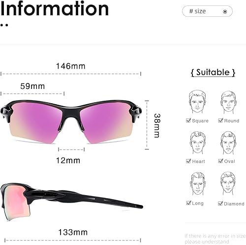 Miniatura 4 de kimorn Gafas de sol deportivas polarizadas para hombres y mujeres, para béisbol, pesca, ciclismo, correr, golf, motocicleta, K1463