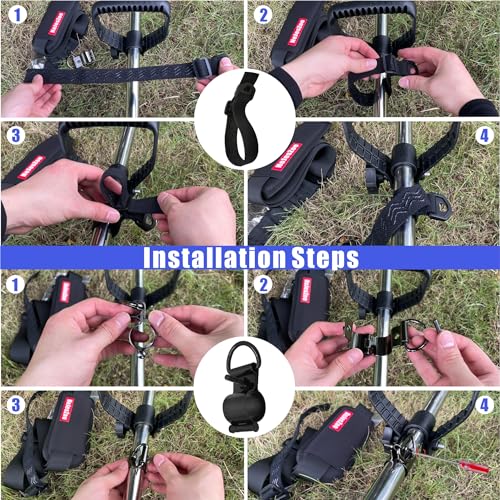 NeJesZoe Trimmer Shoulder Strap Universal Weed Strap Upgraded for Weed Wackers Strap Easy Release Brush Cutter Harness Blower Straps Compatible with EGO String Trimmers, Shrub Trimmer, Leaf Blower by NeJesZoe - Used condition - Image 5