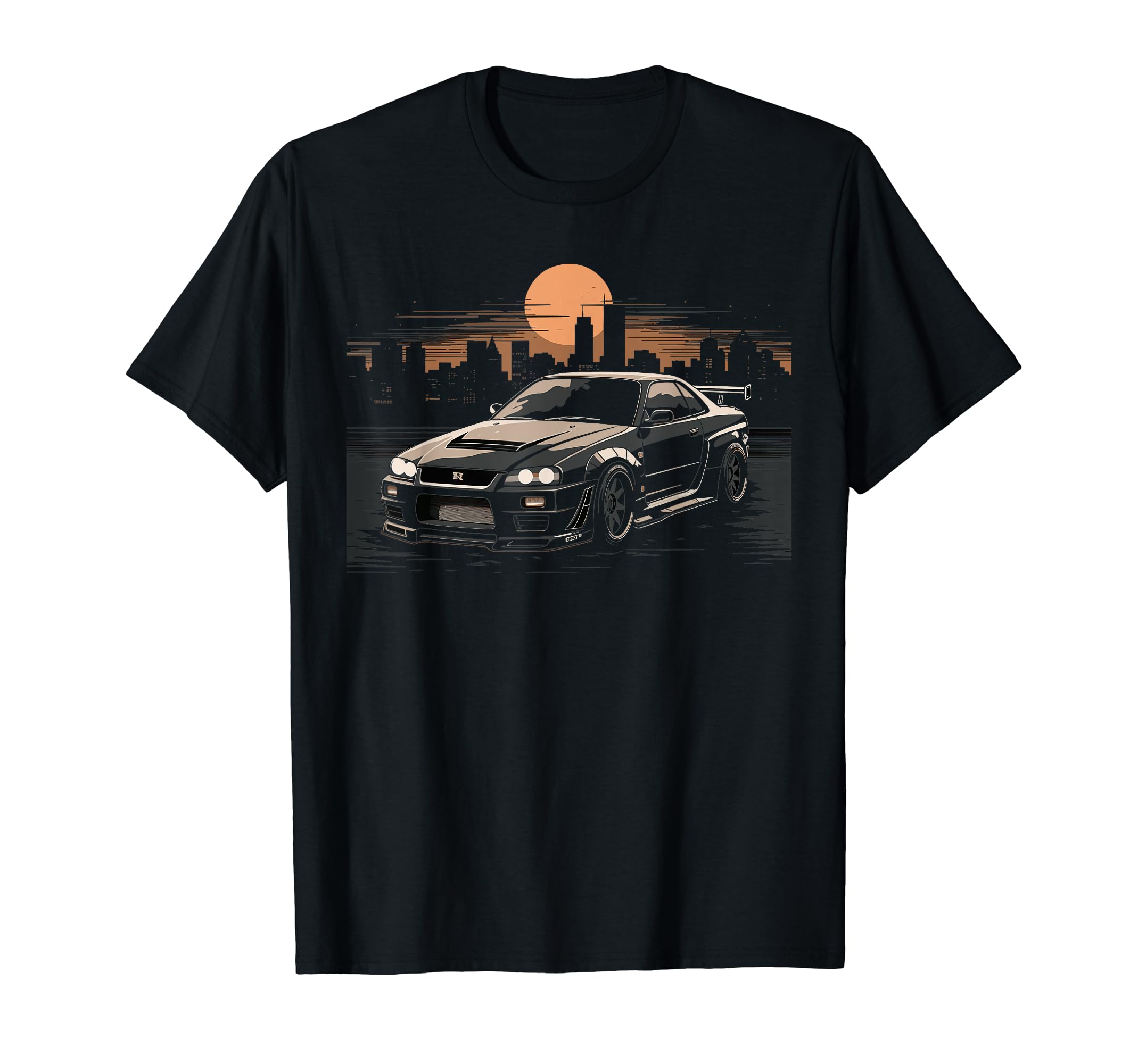 Black Gt r 34 Skyline JDM Car Enthusiast T-Shirt